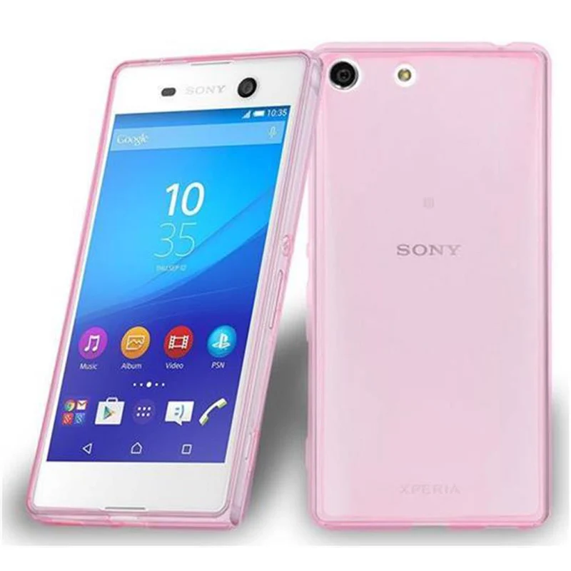 Cadorabo Hülle kompatibel mit Sony Xperia M5 Schutzhülle aus flexiblem TPU Silikon