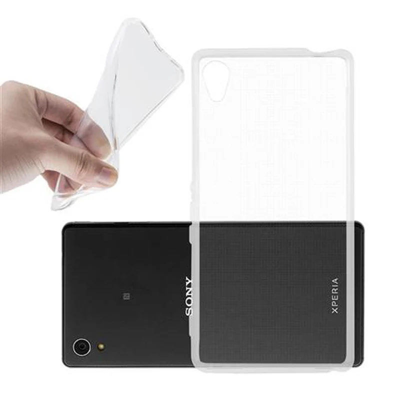 Cadorabo Hülle kompatibel mit Sony Xperia M4 AQUA Schutzhülle aus flexiblem TPU Silikon