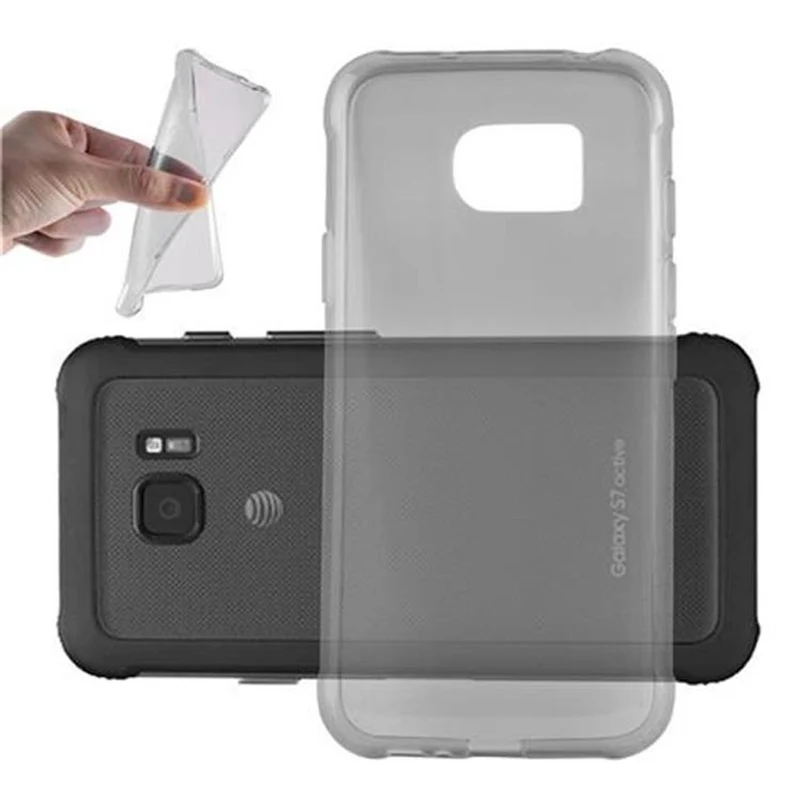 Cadorabo Hülle kompatibel mit Samsung Galaxy S7 ACTIVE Schutzhülle aus flexiblem TPU Silikon