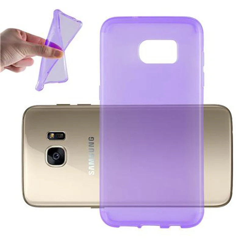 Cadorabo Hülle kompatibel mit Samsung Galaxy S7 EDGE Schutzhülle aus flexiblem TPU Silikon