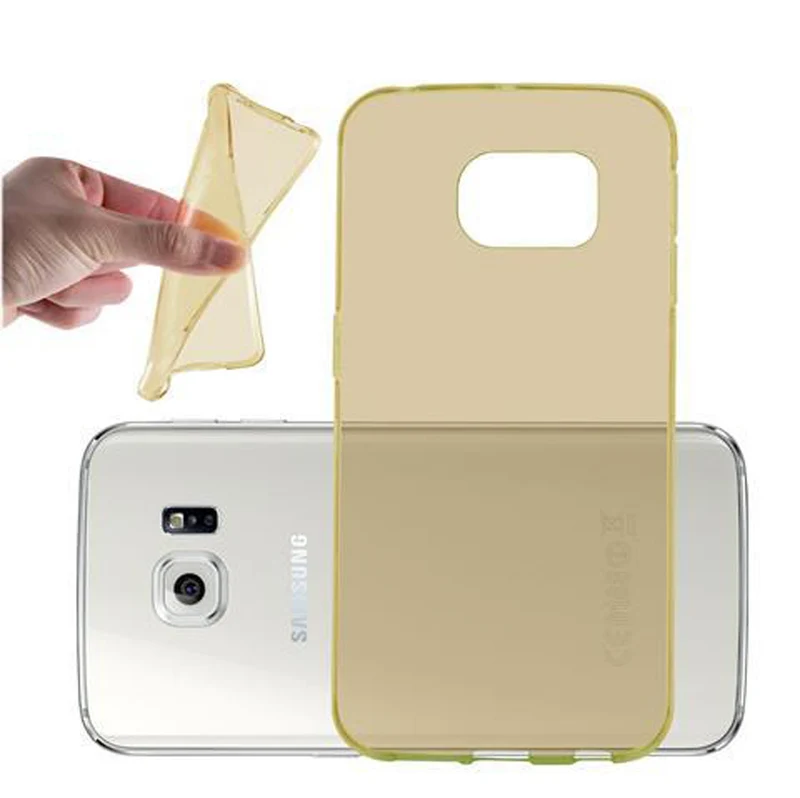 Cadorabo Hülle kompatibel mit Samsung Galaxy S6 Schutzhülle aus flexiblem TPU Silikon