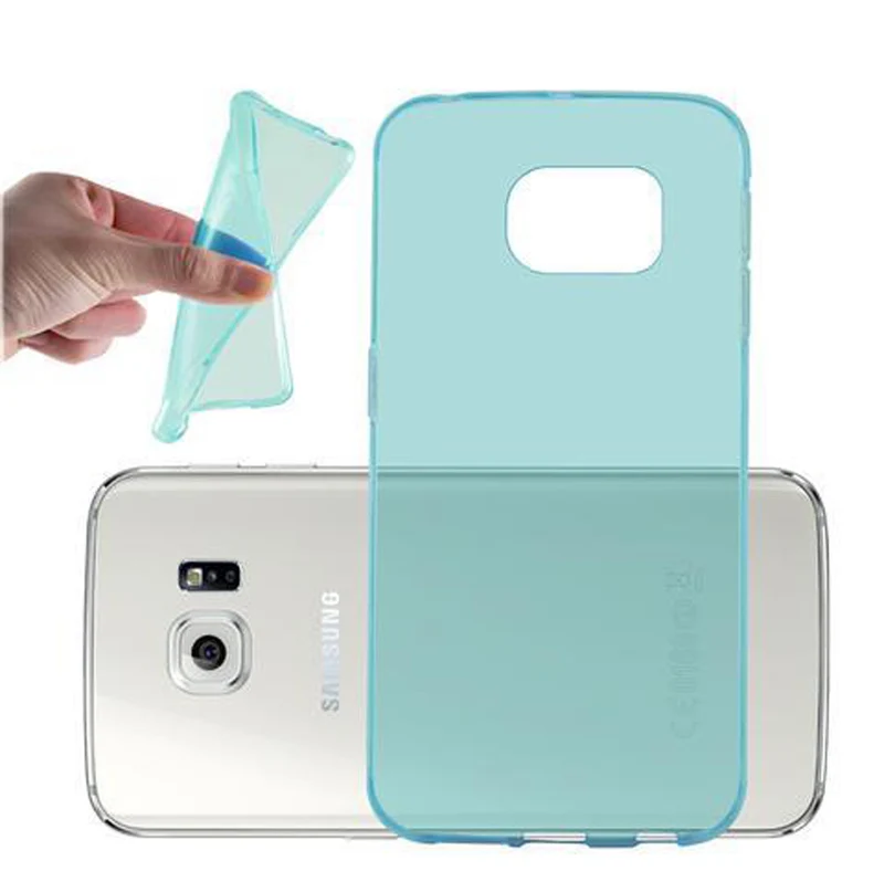 Cadorabo Hülle kompatibel mit Samsung Galaxy S6 Schutzhülle aus flexiblem TPU Silikon