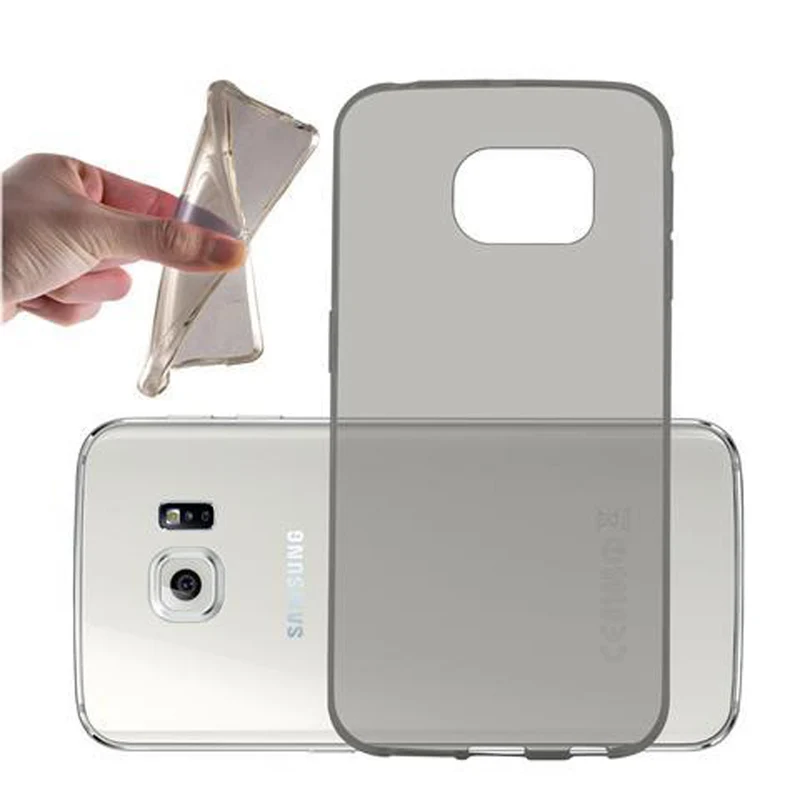 Cadorabo Hülle kompatibel mit Samsung Galaxy S6 Schutzhülle aus flexiblem TPU Silikon