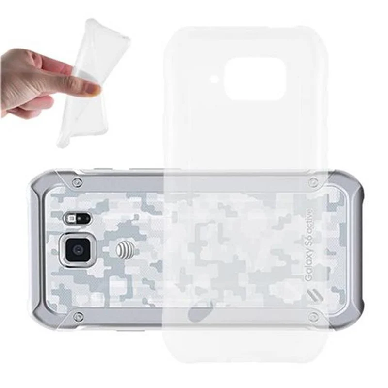 Cadorabo Hülle kompatibel mit Samsung Galaxy S6 ACTIVE Schutzhülle aus flexiblem TPU Silikon