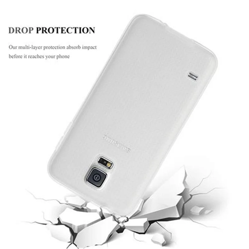 Cadorabo Hülle kompatibel mit Samsung Galaxy S5 / S5 NEO Schutzhülle aus flexiblem TPU Silikon