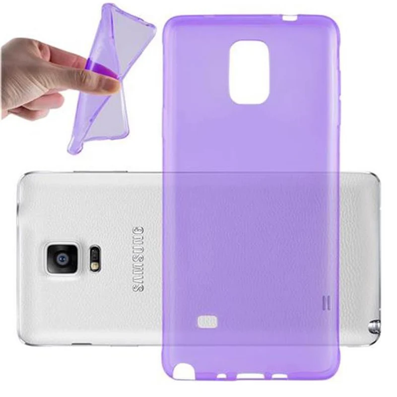 Cadorabo Hülle kompatibel mit Samsung Galaxy NOTE 4 Schutzhülle aus flexiblem TPU Silikon