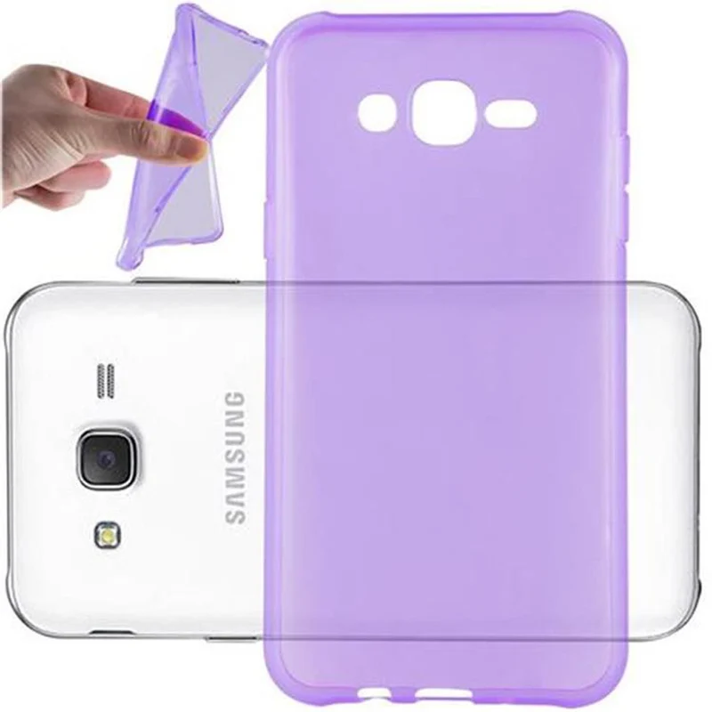 Cadorabo Hülle kompatibel mit Samsung Galaxy J7 2015 Schutzhülle aus flexiblem TPU Silikon