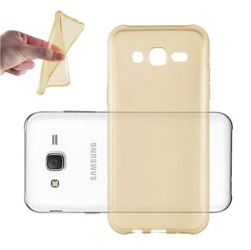 Cadorabo Hülle kompatibel mit Samsung Galaxy J3 2015 Schutzhülle aus flexiblem TPU Silikon