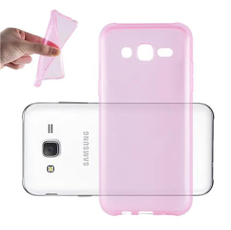 Cadorabo Hülle kompatibel mit Samsung Galaxy J3 2015 Schutzhülle aus flexiblem TPU Silikon