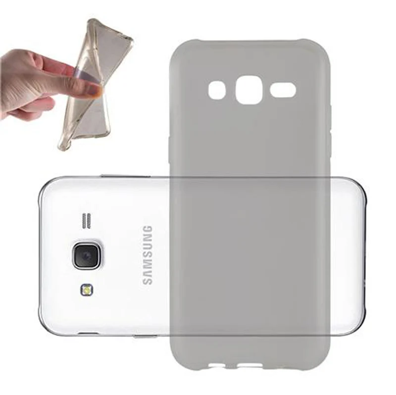 Cadorabo Hülle kompatibel mit Samsung Galaxy J3 2015 Schutzhülle aus flexiblem TPU Silikon
