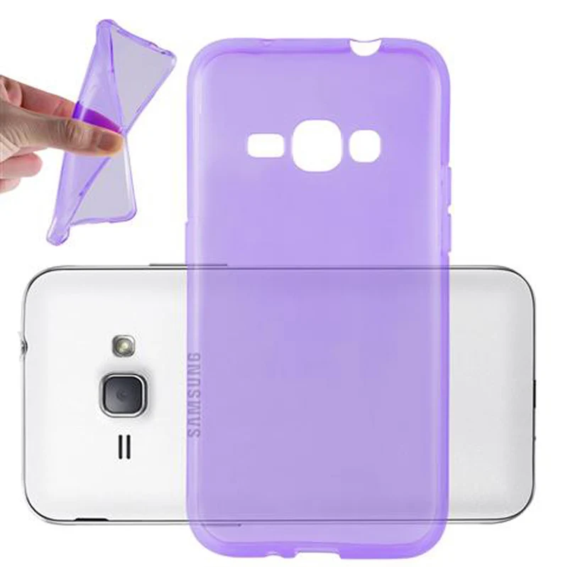 Cadorabo Hülle kompatibel mit Samsung Galaxy J1 2016 Schutzhülle aus flexiblem TPU Silikon