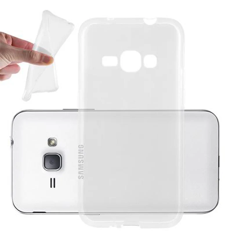 Cadorabo Hülle kompatibel mit Samsung Galaxy J1 2016 Schutzhülle aus flexiblem TPU Silikon