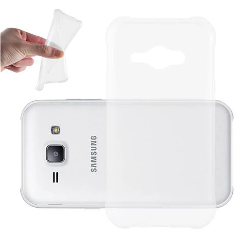 Cadorabo Hülle kompatibel mit Samsung Galaxy J1 ACE Schutzhülle aus flexiblem TPU Silikon