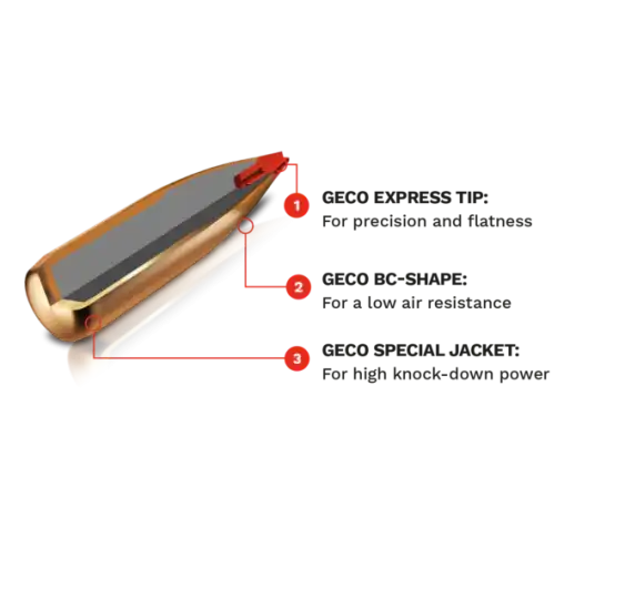 .270 Win. Express 8,4g/130grs. Geco