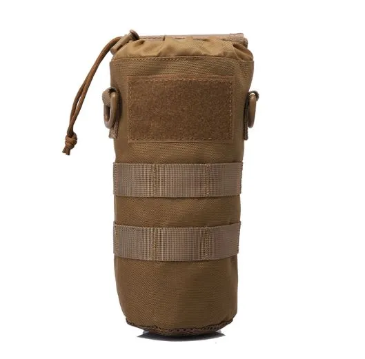 Faltbare MOLLE-Flaschentasche – Trinkflaschenhalter aus 1000D Nylon mit Kordelzug & Klettabdeckung (0.5–1L)