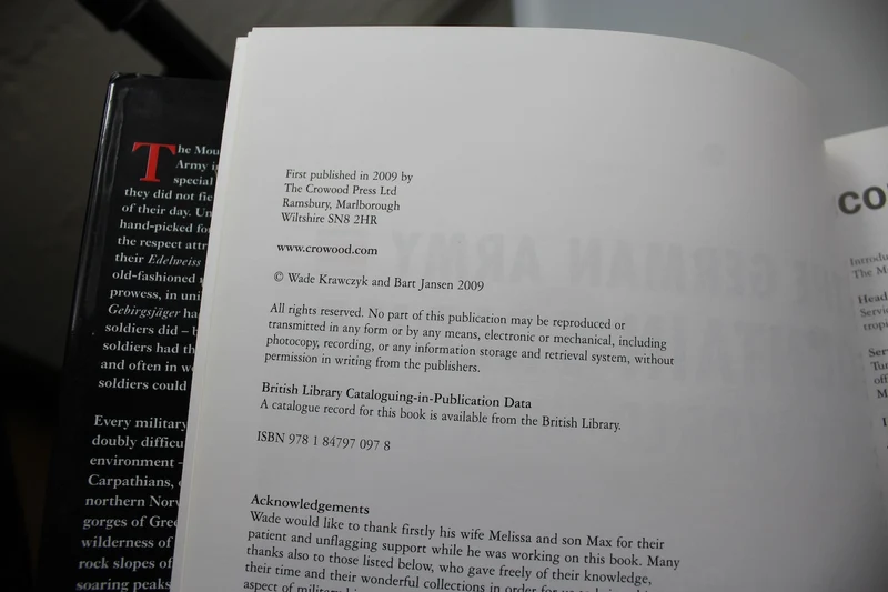 Die deutsche Armee – „Gebirgssoldat des Zweiten Weltkriegs“ Wade Krawczyk & Bart Jansen – 2009