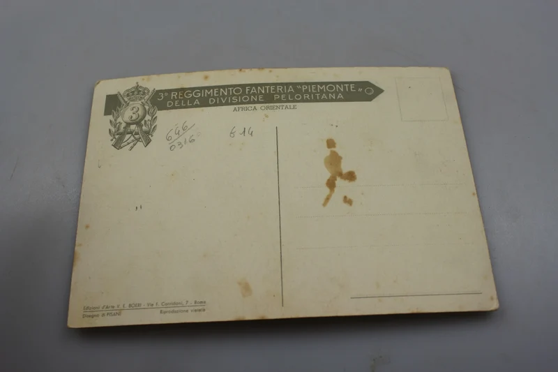 Postkarte des 3. Infanterieregiments „Piemonte“