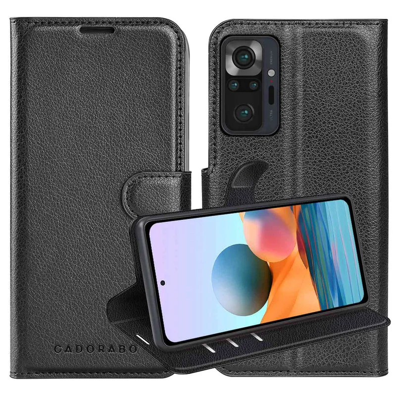 Cadorabo Hülle kompatibel mit Xiaomi RedMi NOTE 10 PRO Schutzhülle mit Magnetverschluss, Standfunktion und Kartenfach
