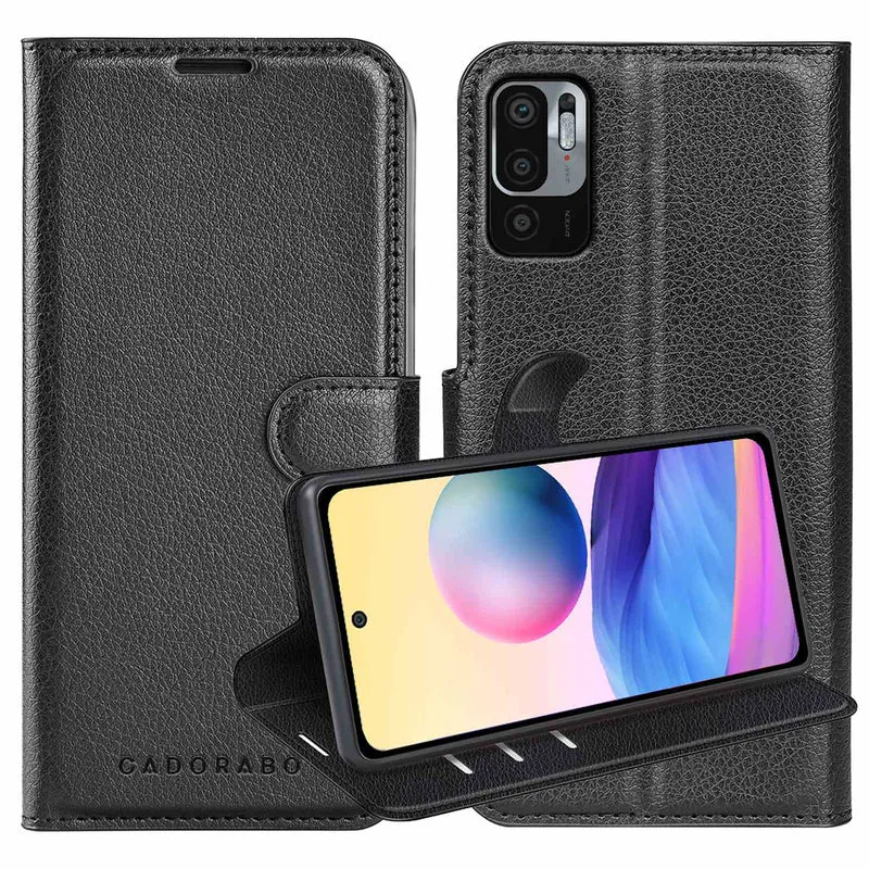 Cadorabo Hülle kompatibel mit Xiaomi RedMi NOTE 10 5G / POCO M3 PRO 5G Schutzhülle mit Magnetverschluss, Standfunktion und Kartenfach