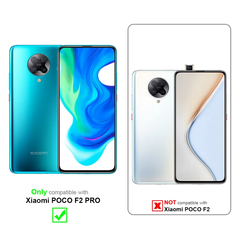 Cadorabo Hülle kompatibel mit Xiaomi POCO F2 PRO Schutzhülle mit Magnetverschluss, Standfunktion und Kartenfach