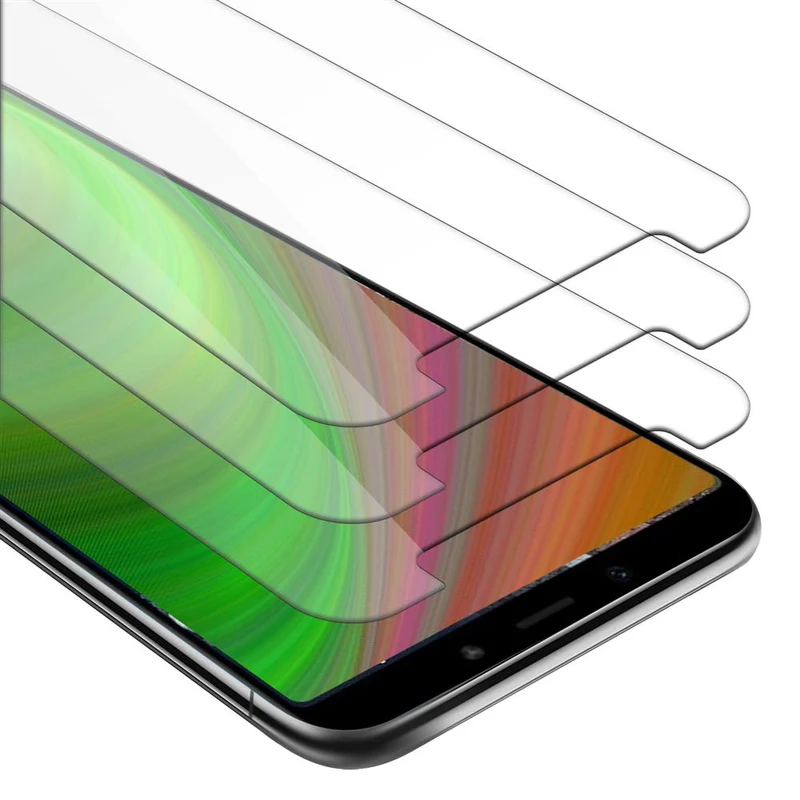 Cadorabo 3x Panzer Folie kompatibel mit Xiaomi Mi A2 / Mi 6X - Schutzfolie 3er Pack Gehärtetes (Tempered) Display-Schutzglas in 9H Härte mit 3D Touch Kompatibilität