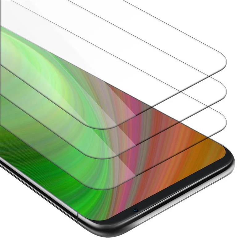 Cadorabo 3x Panzer Folie kompatibel mit MEIZU 16 - Schutzfolie 3er Pack Gehärtetes (Tempered) Display-Schutzglas in 9H Härte mit 3D Touch Kompatibilität
