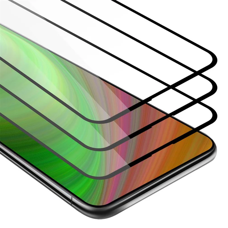 Cadorabo 3x Vollbild Panzer Folie kompatibel mit Honor MAGIC 2 - Schutzfolie 3er Pack Gehärtetes (Tempered) Display-Schutzglas in 9H Härte mit 3D Touch