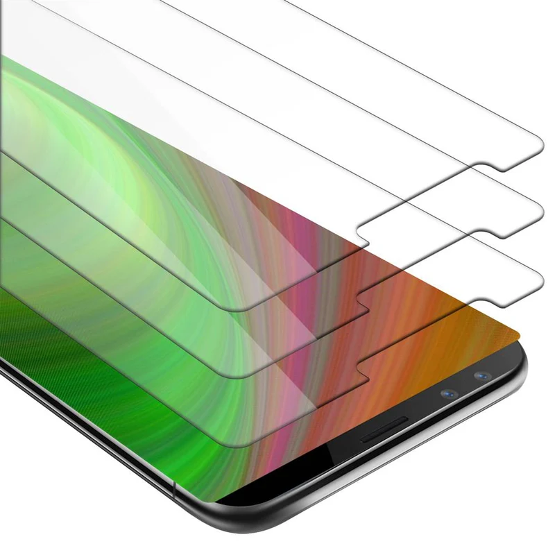 Cadorabo 3x Panzer Folie kompatibel mit ZTE Nubia Z17S - Schutzfolie 3er Pack Gehärtetes (Tempered) Display-Schutzglas in 9H Härte mit 3D Touch Kompatibilität