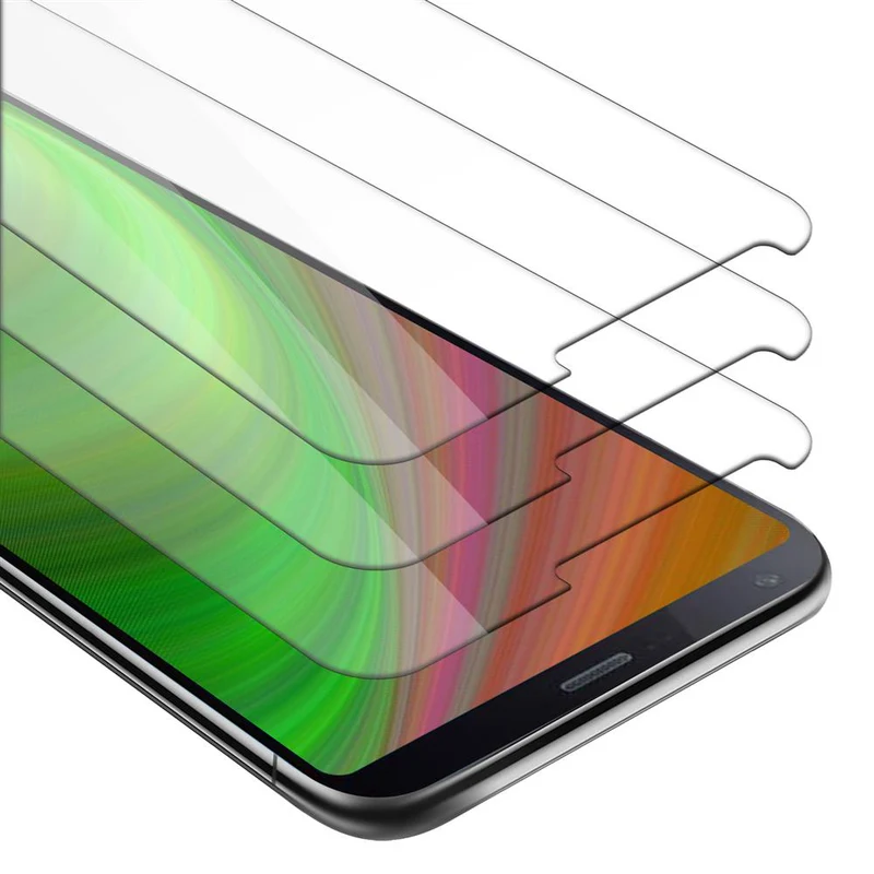 Cadorabo 3x Panzer Folie kompatibel mit LG G6 - Schutzfolie 3er Pack Gehärtetes (Tempered) Display-Schutzglas in 9H Härte mit 3D Touch Kompatibilität