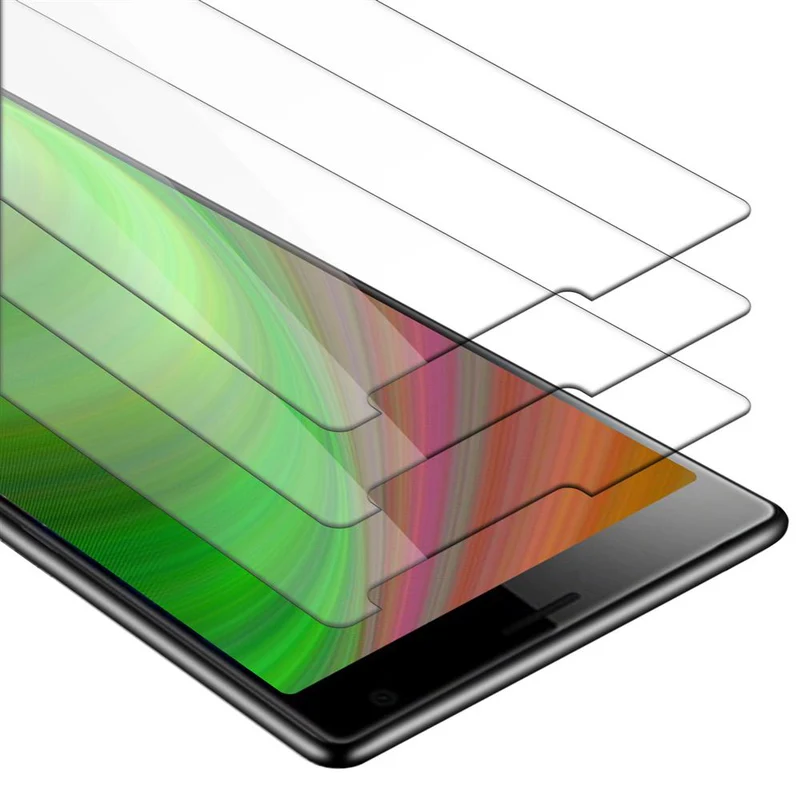 Cadorabo 3x Panzer Folie kompatibel mit Sony Xperia 10 / Xperia XA3 - Schutzfolie 3er Pack Gehärtetes (Tempered) Display-Schutzglas in 9H Härte mit 3D Touch Kompatibilität
