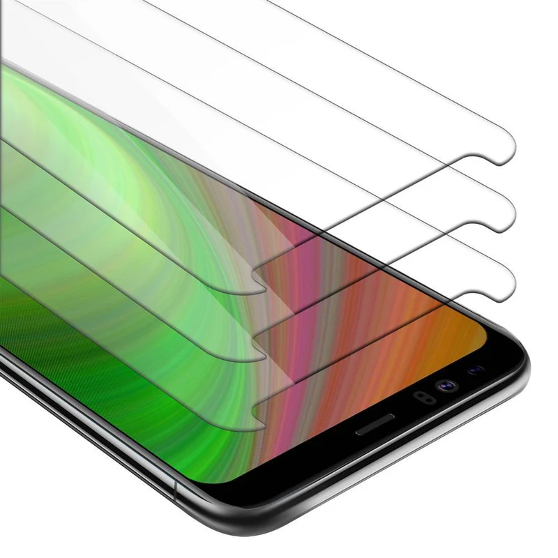 Cadorabo 3x Panzer Folie kompatibel mit Google PIXEL 4 - Schutzfolie 3er Pack Gehärtetes (Tempered) Display-Schutzglas in 9H Härte mit 3D Touch Kompatibilität