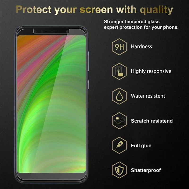 Cadorabo 3x Panzer Folie kompatibel mit Asus ZenFone MAX PLUS M1 - Schutzfolie 3er Pack Gehärtetes (Tempered) Display-Schutzglas in 9H Härte mit 3D Touch Kompatibilität
