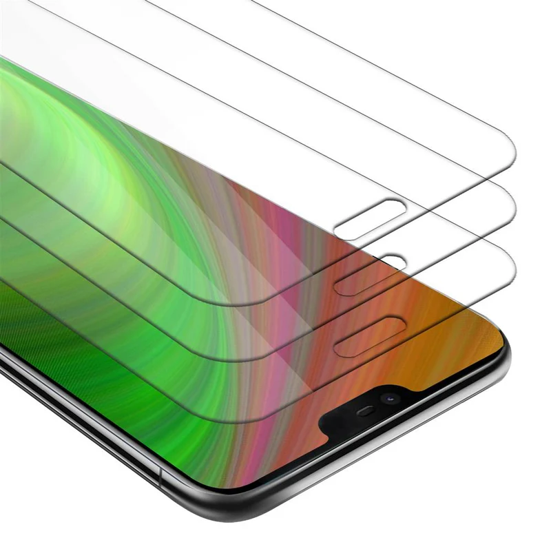 Cadorabo 3x Panzer Folie kompatibel mit Nokia 7 PLUS - Schutzfolie 3er Pack Gehärtetes (Tempered) Display-Schutzglas in 9H Härte mit 3D Touch Kompatibilität