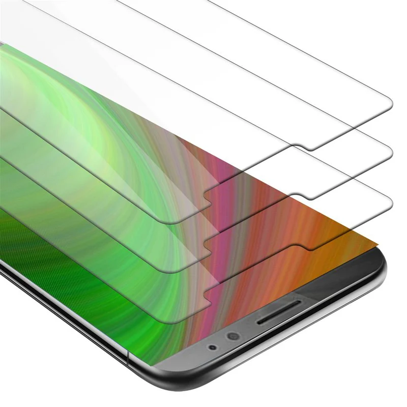 Cadorabo 3x Panzer Folie kompatibel mit Huawei MATE 8 - Schutzfolie 3er Pack Gehärtetes (Tempered) Display-Schutzglas in 9H Härte mit 3D Touch Kompatibilität