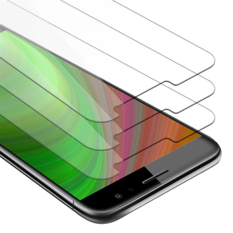 Cadorabo 3x Panzer Folie kompatibel mit Huawei NOVA PLUS - Schutzfolie 3er Pack Gehärtetes (Tempered) Display-Schutzglas in 9H Härte mit 3D Touch Kompatibilität