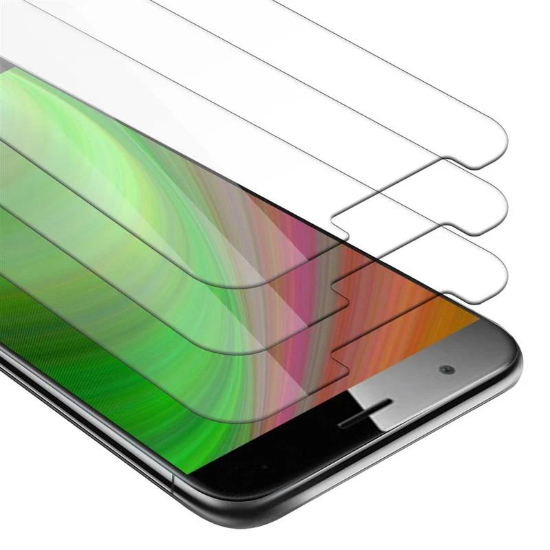 Cadorabo 3x Panzer Folie kompatibel mit Huawei ASCEND G7 PLUS / G8 / GX8 - Schutzfolie 3er Pack Gehärtetes (Tempered) Display-Schutzglas in 9H Härte mit 3D Touch Kompatibilität