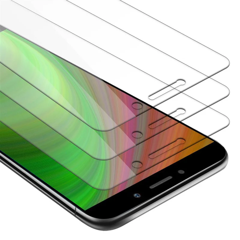 Cadorabo 3x Panzer Folie kompatibel mit Huawei MATE 9 LITE / GR5 2017 / Honor 6X - Schutzfolie 3er Pack Gehärtetes (Tempered) Display-Schutzglas in 9H Härte mit 3D Touch Kompatibilität