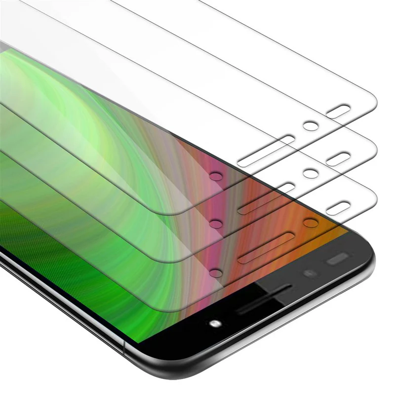 Cadorabo 3x Panzer Folie kompatibel mit Honor 7 - Schutzfolie 3er Pack Gehärtetes (Tempered) Display-Schutzglas in 9H Härte mit 3D Touch Kompatibilität
