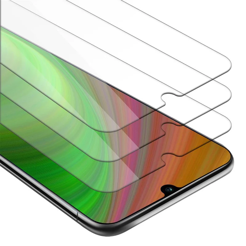 Cadorabo 3x Panzer Folie kompatibel mit Huawei NOVA 5 / 5 PRO - Schutzfolie 3er Pack Gehärtetes (Tempered) Display-Schutzglas in 9H Härte mit 3D Touch Kompatibilität