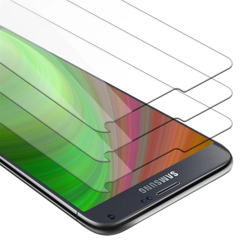 Cadorabo 3x Panzer Folie kompatibel mit Samsung Galaxy NOTE 4 - Schutzfolie 3er Pack Gehärtetes (Tempered) Display-Schutzglas in 9H Härte mit 3D Touch Kompatibilität