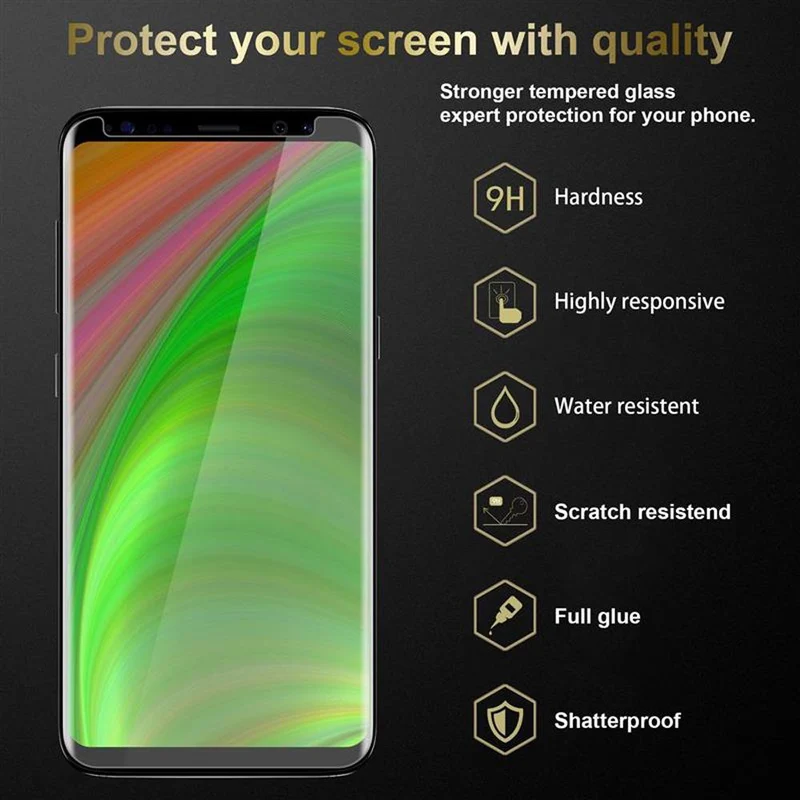 Cadorabo 3x Panzer Folie kompatibel mit Samsung Galaxy S8 PLUS - Schutzfolie 3er Pack Gehärtetes (Tempered) Display-Schutzglas in 9H Härte mit 3D Touch Kompatibilität