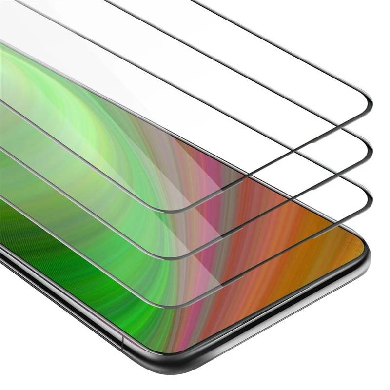 Cadorabo 3x Vollbild Panzer Folie kompatibel mit Vivo NEX 2 - Schutzfolie 3er Pack Gehärtetes (Tempered) Display-Schutzglas in 9H Härte mit 3D Touch