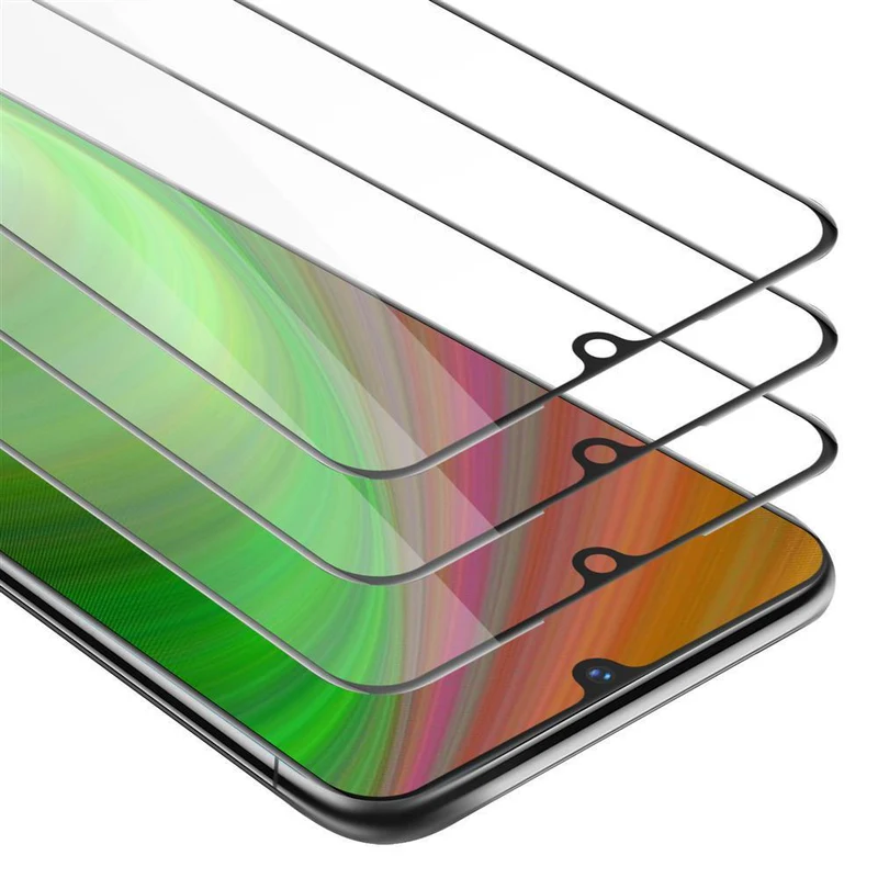 Cadorabo 3x Vollbild Panzer Folie kompatibel mit Vivo V11 / V11 PRO - Schutzfolie 3er Pack Gehärtetes (Tempered) Display-Schutzglas in 9H Härte mit 3D Touch