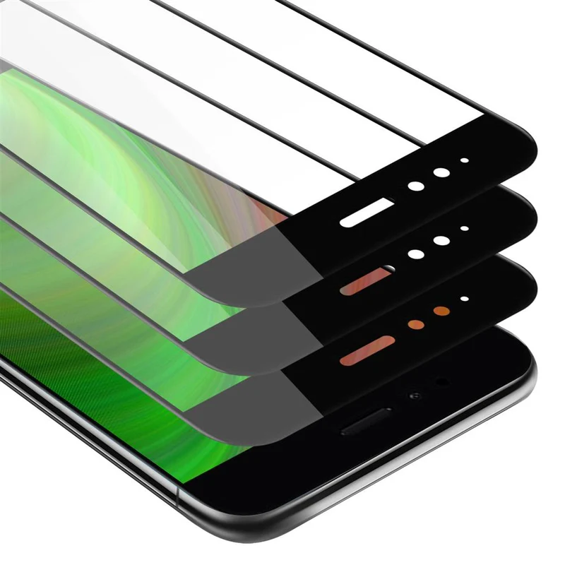 Cadorabo 3x Vollbild Panzer Folie kompatibel mit Xiaomi Mi A1 / Mi 5X - Schutzfolie 3er Pack Gehärtetes (Tempered) Display-Schutzglas in 9H Härte mit 3D Touch