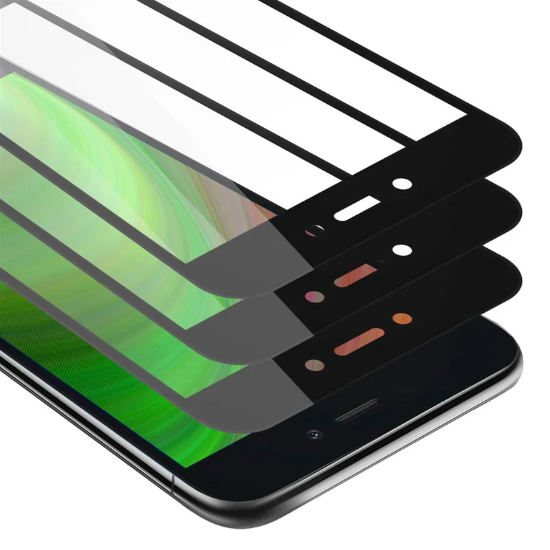 Cadorabo 3x Vollbild Panzer Folie kompatibel mit Xiaomi RedMi GO - Schutzfolie 3er Pack Gehärtetes (Tempered) Display-Schutzglas in 9H Härte mit 3D Touch