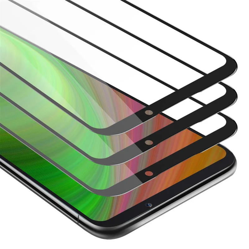 Cadorabo 3x Vollbild Panzer Folie kompatibel mit Xiaomi BLACK SHARK 2 - Schutzfolie 3er Pack Gehärtetes (Tempered) Display-Schutzglas in 9H Härte mit 3D Touch