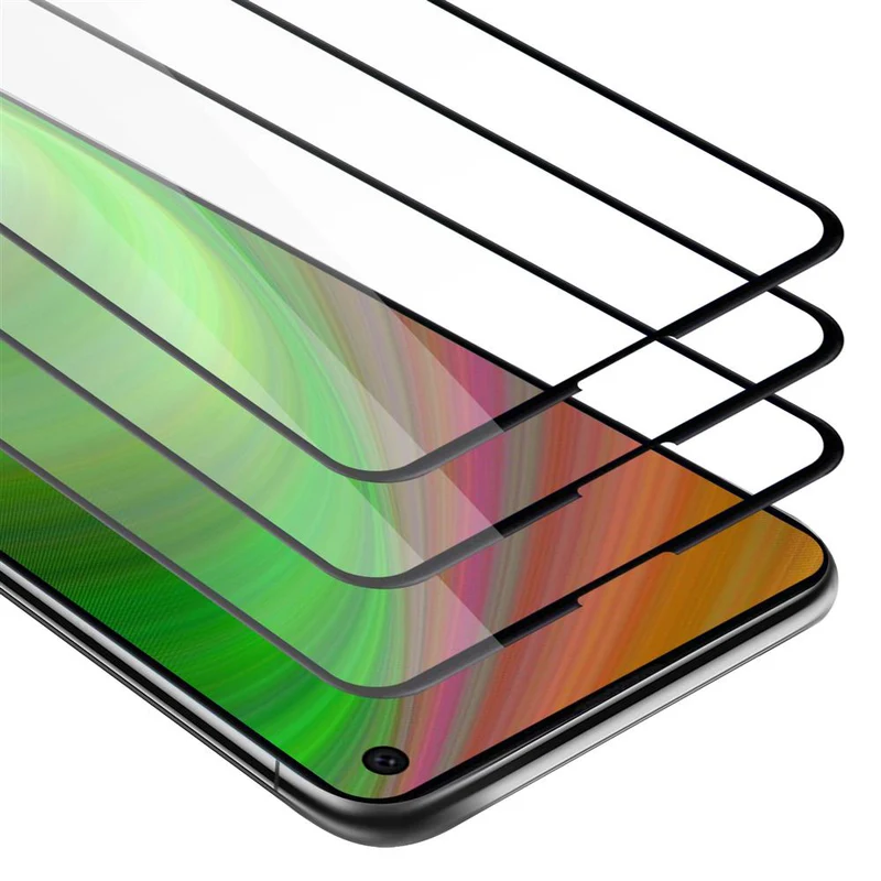 Cadorabo 3x Vollbild Panzer Folie kompatibel mit Samsung Galaxy S10e - Schutzfolie 3er Pack Gehärtetes (Tempered) Display-Schutzglas in 9H Härte mit 3D Touch