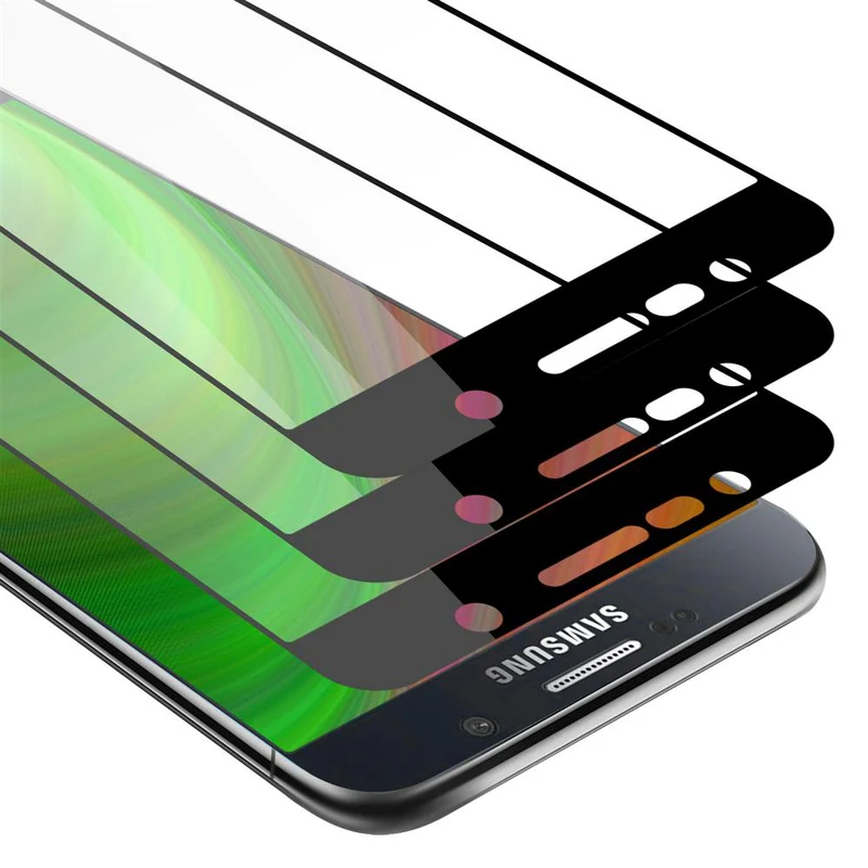 Cadorabo 3x Vollbild Panzer Folie kompatibel mit Samsung Galaxy NOTE 5 - Schutzfolie 3er Pack Gehärtetes (Tempered) Display-Schutzglas in 9H Härte mit 3D Touch