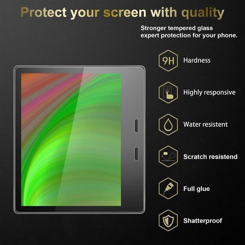 Cadorabo Panzer Folie kompatibel mit Kindle Oasis 2017 (9. Gen.) Gehärtetes (Tempered) Display-Schutzglas in 9H Härte mit 3D Touch Kompatibilität