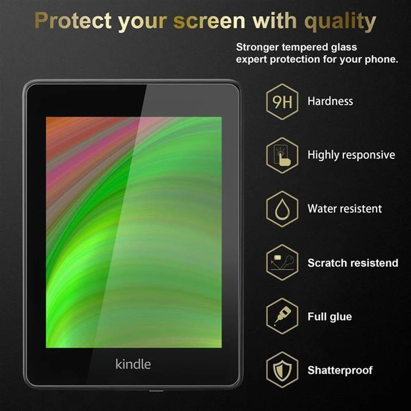Cadorabo Panzer Folie kompatibel mit Kindle Paperwhite 2018 (10. Gen.) Gehärtetes (Tempered) Display-Schutzglas in 9H Härte mit 3D Touch Kompatibilität